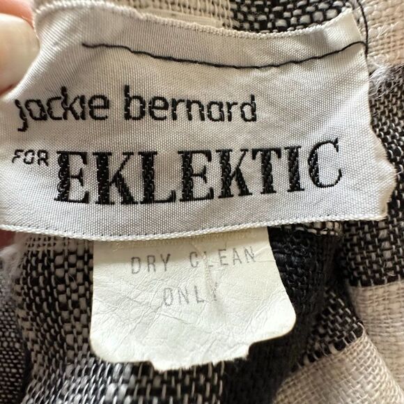 Vintage Buffalo Plaid Shirt Dress Size 8 Black and White Belted Union Made - Picture 8 of 10